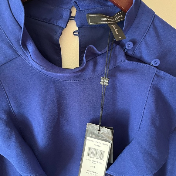 Elegant Blue Ruffle Romper - Picture 4 of 7